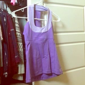 LULULEMON SCOOP NECK TANK - PURPLE SZ 4